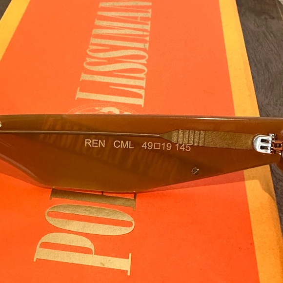 Poppy Lissiman Women's Ren Cateye Sunglasses in Camel REN CML 49-10 145 - Picture 6 of 9